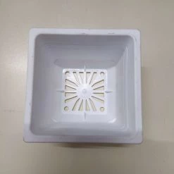 ChhajedGarden.com Pot-Planters Bonzi Square Pot - 10 Cm(White)