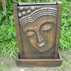 CGASPL Pot-Planters Budhha Wooden Fountain