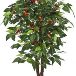 CGASPL Artificial Cherry Plant- 5 Feet