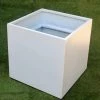 CGASPL Cuboid 76 White Fiber Planter 2 CGASPL Cuboid 76 White Fiber Planter