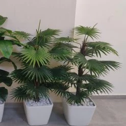 CGASPL Artificial Fan Palm Plant 24 Leaves - 4 Feet Approx