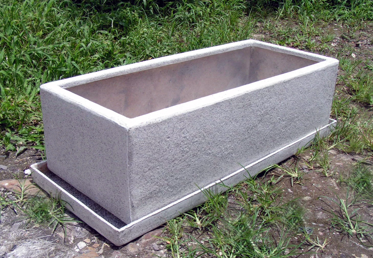 CGASPL Granite Planter Rectangle Shape Fiber Planter 3 CGASPL Granite Planter Rectangle Shape Fiber Planter