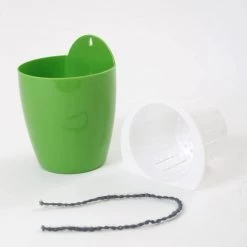 CGASPL Green-White Self Watering Hanging Planter Flower Pot 21 CGASPL Green-White Self Watering Hanging Planter Flower Pot