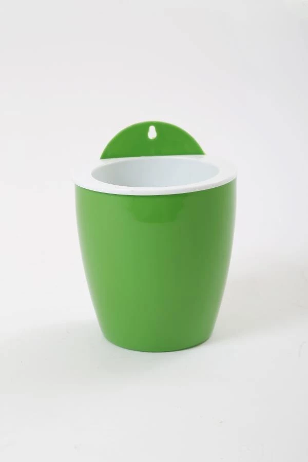 CGASPL Green-White Self Watering Hanging Planter Flower Pot 4 CGASPL Green-White Self Watering Hanging Planter Flower Pot