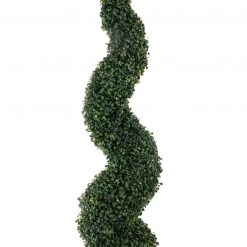 CGASPL Spiral Boxwood Plant With Pot , Height - 4 Ft (Pack Of 2 Plants) Artificial Plants
