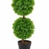 CGASPL Artificial Plants Artificial 2 In 1 Small Boxwood Ball Plant In Pot , Height -2 Ft ( Pack Of 6 Plants )