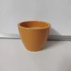 CGASPL Round Light Orange Ceramic Pot (Pack Of 3)