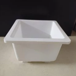 CGASPL Pot-Planters Bonzi Square Pot - 17cm (White)