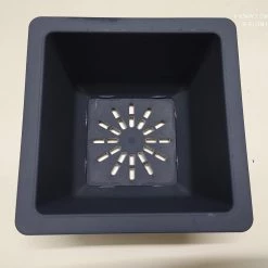 CGASPL Bonzi Square Pot -17 Cm (Bright Gray) Pot-Planters