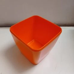 CGASPL 14 Cm Orange Paris Square Pot Pot-Planters