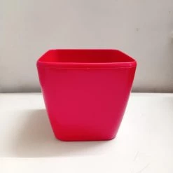 CGASPL Pot-Planters 14 Cm Red Paris Square Pot