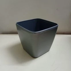 CGASPL 14 Cm Silver Paris Square Pot Pot-Planters