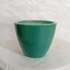 CGASPL Pot-Planters Round Turquoise Color Ceramic Pot (Pack Of 3)