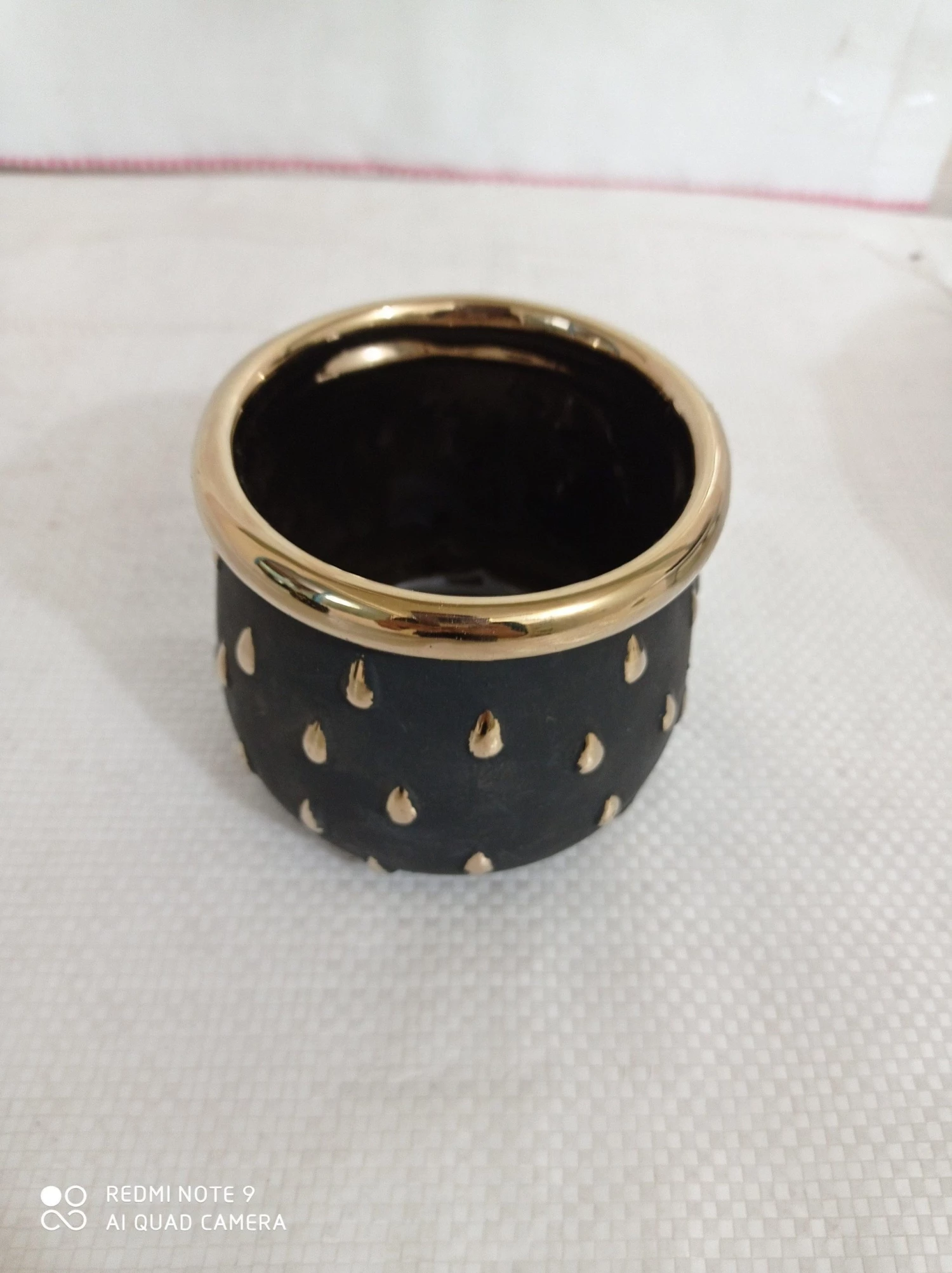 CGASPL Fancy 2 Painted Ceramic Pot Black-Gold Pot-Planters 4 CGASPL Fancy 2 Painted Ceramic Pot Black-Gold Pot-Planters