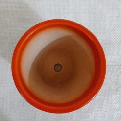 CGASPL Ceramic Pot Round Orange (Pack Of 3)