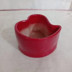 CGASPL Red Heart Shaped Ceramic Pot Pot-Planters