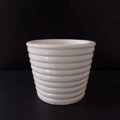 CGASPL Pot-Planters Ribbed Ceramic Pot (Pack Of 3)