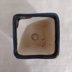 CGASPL Small Square Ceramic Pot Peacock Color ( Pack Of 3) 7 CGASPL Small Square Ceramic Pot Peacock Color ( Pack Of 3)