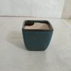 CGASPL Small Square Ceramic Pot Peacock Color ( Pack Of 3)