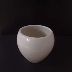 CGASPL Pot-Planters Round White Ceramic Pot