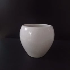 CGASPL Pot-Planters Round White Ceramic Pot