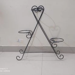 CGASPL Pot-Planters Wrought Iron Flower 3 Pot Stand