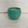 CGASPL Pot-Planters Handi Shaped Round Ceramic Pot Turquoise Color