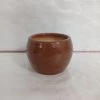 CGASPL Handi Shaped Round Ceramic Pot Brown