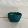 CGASPL Pot-Planters Square Ceramic Pot Peacock Color (Pack Of 3) 1 CGASPL Pot-Planters Square Ceramic Pot Peacock Color (Pack Of 3)