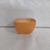 CGASPL Pot-Planters Square Ceramic Pot Light Orange (Pack Of 3)