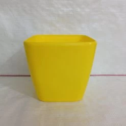 CGASPL Pot-Planters 17 Cm Yellow Paris Square Pot