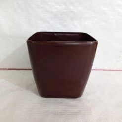 CGASPL Pot-Planters 17 Cm Brown Paris Square Pot