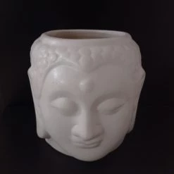 CGASPL Pot-Planters Buddha Large White Ceramic Pot