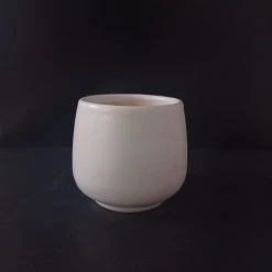 CGASPL Small Round White Ceramic Pot (Pack Of 3) Pot-Planters