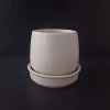 CGASPL Small Round White Ceramic Pot (Pack Of 3) Pot-Planters 2 CGASPL Small Round White Ceramic Pot (Pack Of 3) Pot-Planters
