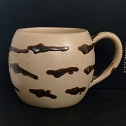 CGASPL Pot-Planters Fancy 01 Ceramic Pot Cup And Saucer With Plate Cream Color