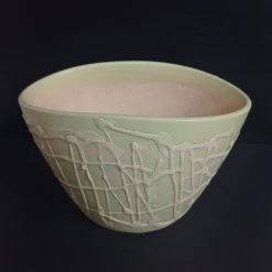 CGASPL Pot-Planters Oval 03 Ceramic Pot Green Color