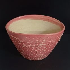 CGASPL Oval 04 Ceramic Pot Red Color