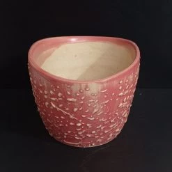 CGASPL Oval 04 Ceramic Pot Red Color