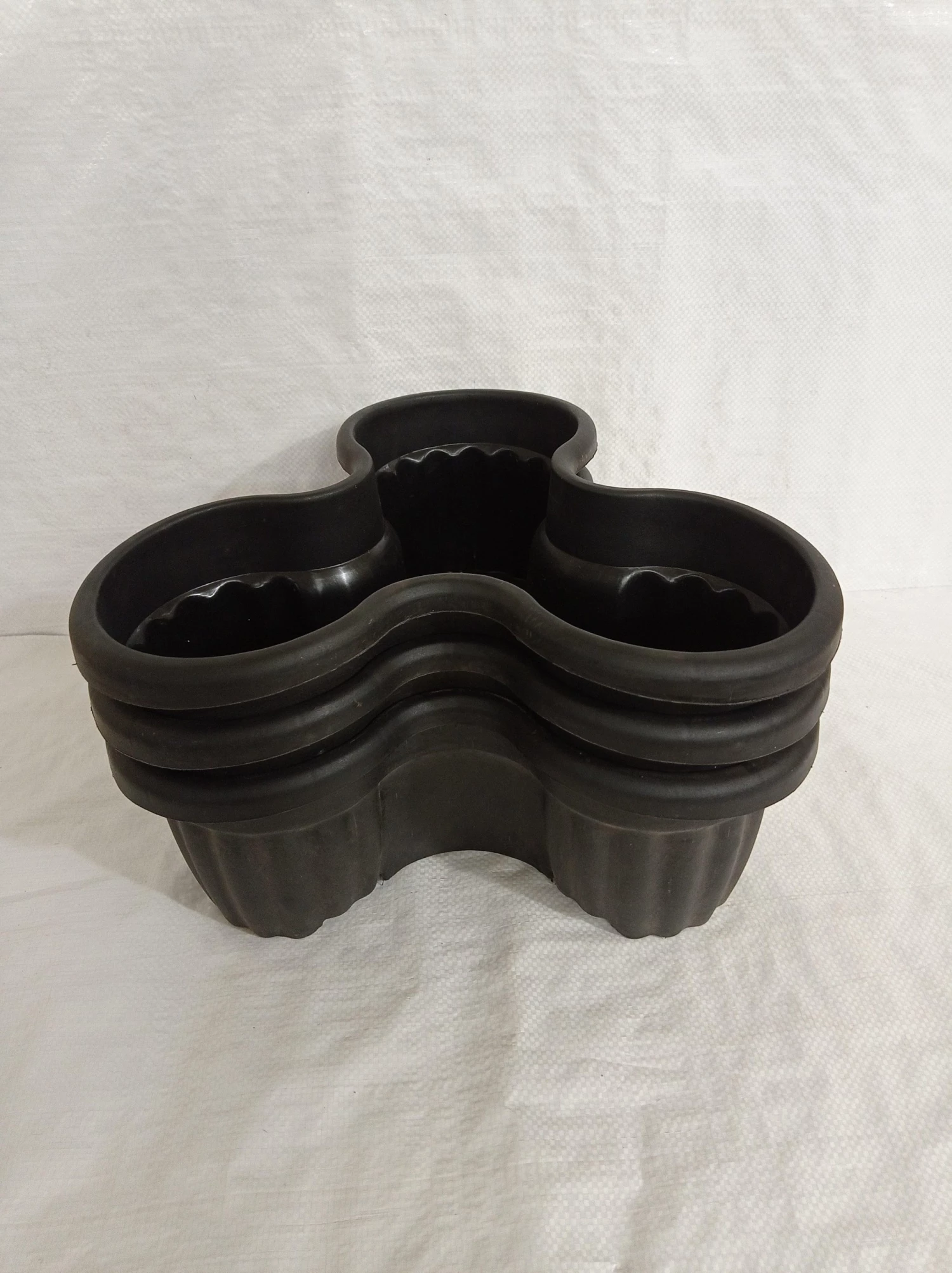 CGASPL Stacking Pots Black,Vertical Flower Tower Pots 4 CGASPL Stacking Pots Black,Vertical Flower Tower Pots