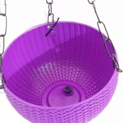 CGASPL 16 Cm Violet Rattan Hanging Planter (Small)