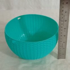 CGASPL Pot-Planters 16 Cm Turq Rattan Hanging Planter (Small) 8 CGASPL Pot-Planters 16 Cm Turq Rattan Hanging Planter (Small)