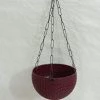 CGASPL 16 Cm Coffee Rattan Hanging Planter (Small)