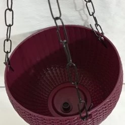 CGASPL 16 Cm Coffee Rattan Hanging Planter (Small) 7 CGASPL 16 Cm Coffee Rattan Hanging Planter (Small)