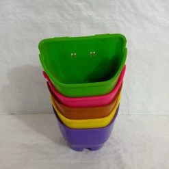 CGASPL Pot-Planters Verticell Vertical Garden Wall Hanging Pot Multi Color (Pack Of 6)