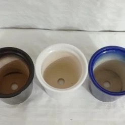 CGASPL Pot-Planters Round Ceramic Pots Set (Qty 3 Pots)