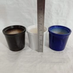CGASPL Pot-Planters Round Ceramic Pots Set (Qty 3 Pots)