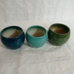 CGASPL Round Ceramic Pots Set (Qty 3 Pots) Pot-Planters