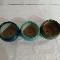 CGASPL Round Ceramic Pots Set (Qty 3 Pots) Pot-Planters