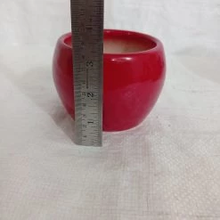 CGASPL Pot-Planters Round Shaped Red Ceramic Pot